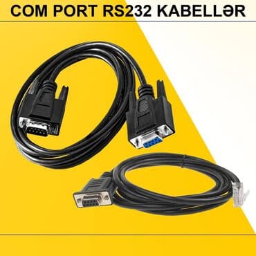 Noutbuklar üçün örtük və çantalar: Kabellər “COM Port RS232” ⭐RJ45 to COM Port RS232 1,5m – 10 AZN ⭐COM — 1