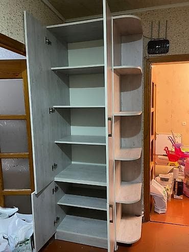 kunc divan metbex ucun: 2 qapılı, Boz, Taxta, Açılan, Künc dolab — 1