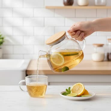 çaynik: Yeni, Dəm caydanı, Şüşə, 1 l, Türkiyə — 2