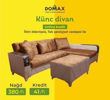 ikinci əl kunc divanlar: Künc divan, Qonaq otağı üçün, Yataq otağı üçün, Parça, Bazalı, Açılan, Kitab — 17