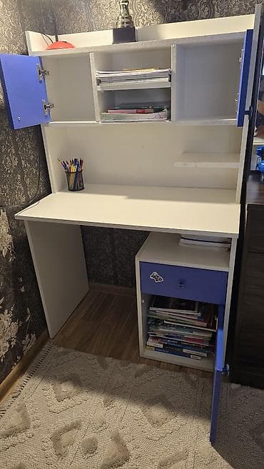 makyaj ucun masa: Oğlan və qız üçün, Siyirməli, Yazı masası, Stulsuz — 3