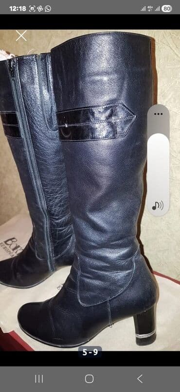 резиновые сапоги баку: Размер: 39, цвет - Черный, Б/у — 4