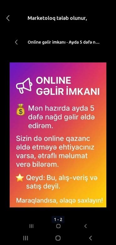 подать объявление в баку: Xanımlar və cənablar Sizi daim artımlı gəlir imkanı olan işlə tanış — 2