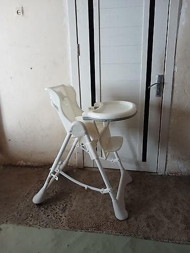 Yemək masaları, oturacaqları: Uşaq yemək stulu - Rəng: ağ - Material: möhkəm plastik və metal — 5