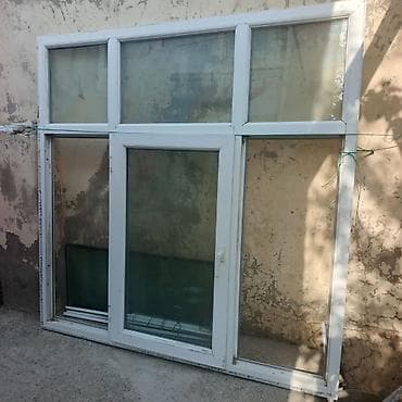Yeni İkiqat şüşə paketi Plastik pəncərə, Еni: 170 sm, Uzunluğu: 170 sm