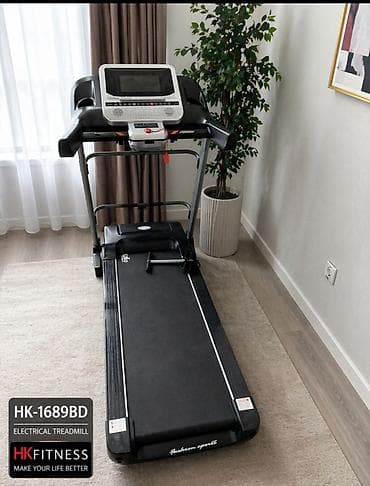 qacış trenajorları: HKFITNESS HK-1689BD elektrik qaçış trenajoru - Güclü elektrik — 1