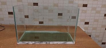 Akvaryum – ölçülər -- uzunluq 35 sm / eni 16 sm / hündürlük 22 sm/