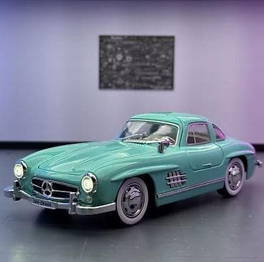 Kitablar və jurnallar: Kolleksiya modeli – klassik Mercedes 300SL kupe (göy-mint rəng) — 1