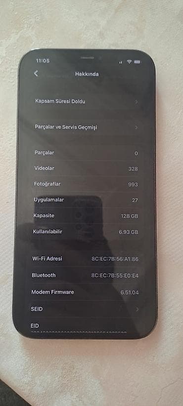 ikinci el telefon ayfon 7: IPhone 12 Pro Max, 128 GB, Göy, Face ID — 4