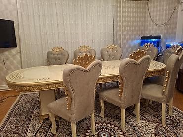 tül parçalar: Qonaq otağı üçün, Açılmayan, Oval masa — 1