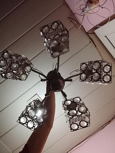 asma tava: Çılçıraq, 5 lampa, Metal — 2