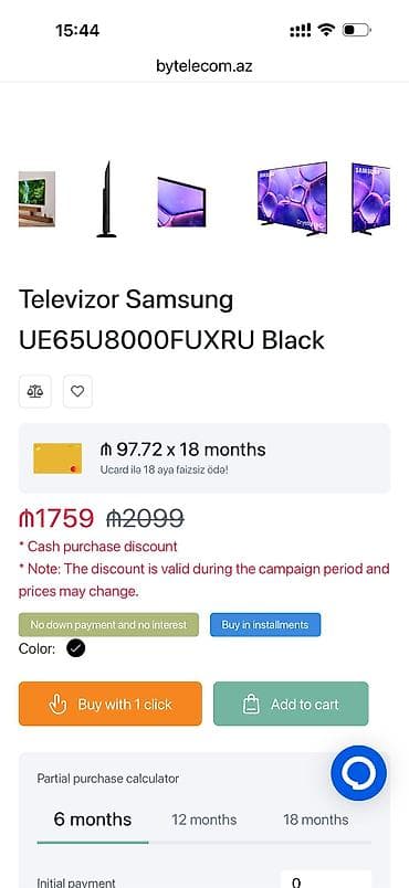 kicik tv: Yeni Televizor Samsung 65" 4K (3840x2160) — 3
