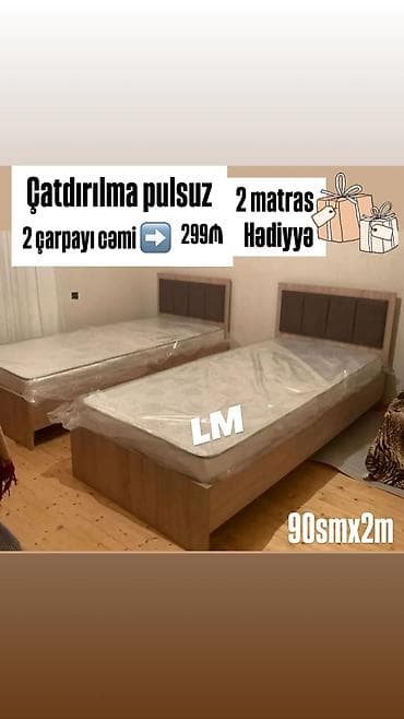 90: Təknəfərlik çarpayı, Matras ilə — 1
