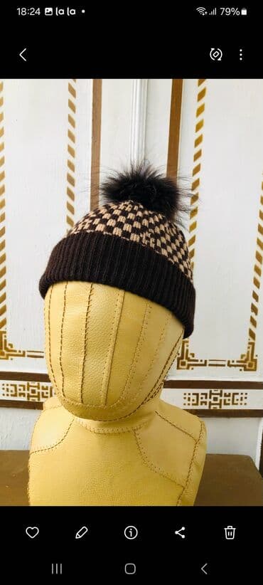 gence hicab instagram: Шапка Луи с помпоном из натурального меха — 3