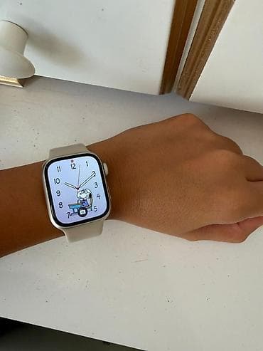 sert disk: Apple Watch (Alüminium gövdə, Light/Bej rəngli silikon kəmər) Xanıma — 2