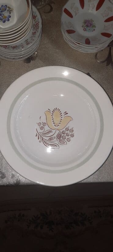 ucuz qab qacaqlar: Boşqablar, rəng - Ağ — 5