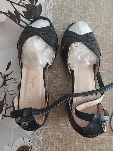 bas: Pierre Cardin qadın sandaleti - Rəng: qara38 ölçülü - Model: açıq — 3