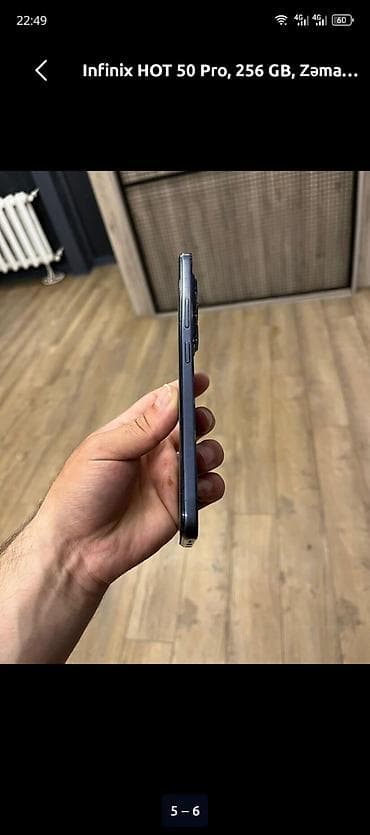 samsung tablet a 6: Infinix HOT 50 Pro, 256 GB, rəng - Boz, Face ID — 2