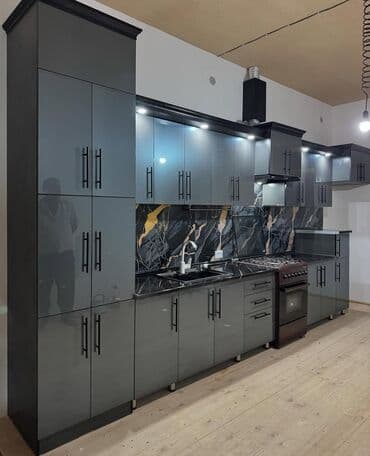 qara dikt: Sifarişlə mətbəx dəsti, Özü çəkən petlələr, MDF, Kredit yoxdur, Pulsuz çatdırılma — 3