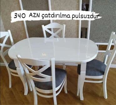 metbext moyka: Mətbəx üçün, Yeni, Dördbucaq masa, 4 stul — 8