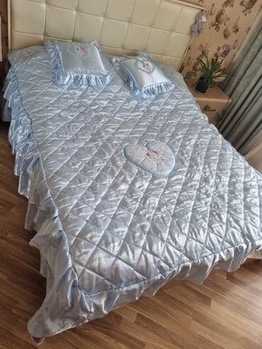 divan pokrival: Yataq üçün Yeni rəng - Mavi Yataq örtüyü — 3