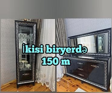 Qonaq otagi ucun vitrin ve komod.Cox yenidir uzerinde bir ciziği bele