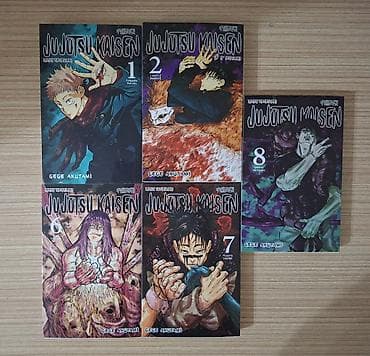 gumuş pullar: Manga set Jujutsu Kaisen 1,2,6,7,8 ci ciltler qalib qalanlari — 1