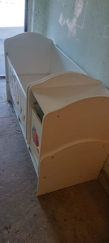 детская кровать трансформер: Oğlan və qız üçün, Dördbucaq, Beşik, Dəst ilə, Matrassız, Yellənmə mexanizmsiz — 2