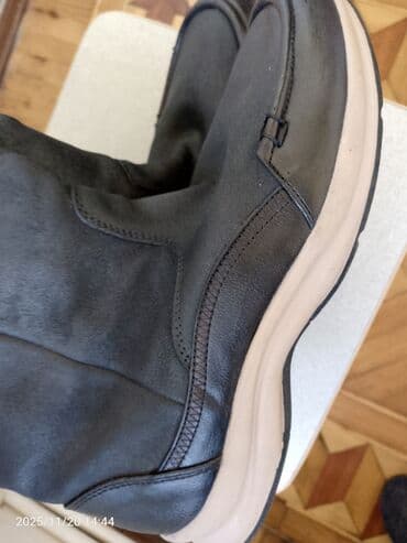 qadın qış ayaqqabıları: Qış çəkmələri - Rəng: qara (altlıq bej rəngli) - Material: yumşaq üst — 10