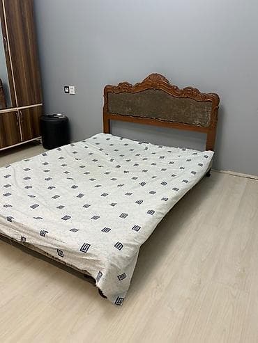 mekteb parta: Taxta çarpayı – klassik başlıqla - Material: massiv taxta karkas - — 3