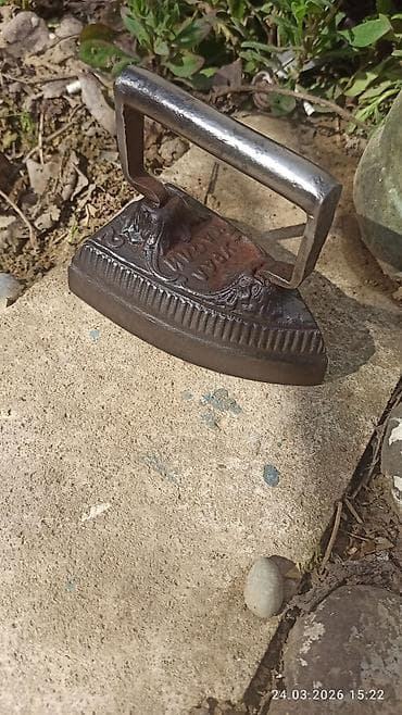 qedimi pullar: Antik tökmə dəmir ütü – “Урал Касли” yazılı - Material: tam — 7