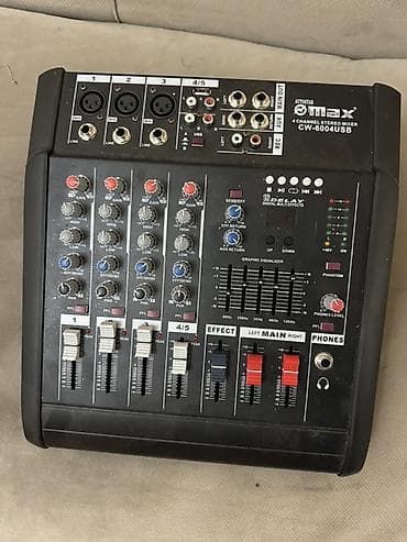 AltoStar OMAX CW-6004USB – 4 kanallı stereo mikser Xüsusiyyətlər: - 4