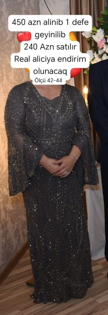 купить вечернее платье в баку: 450 azn ə alınıb, 1 defe toya istifadə olunub heç bir problemi yoxdur — 2