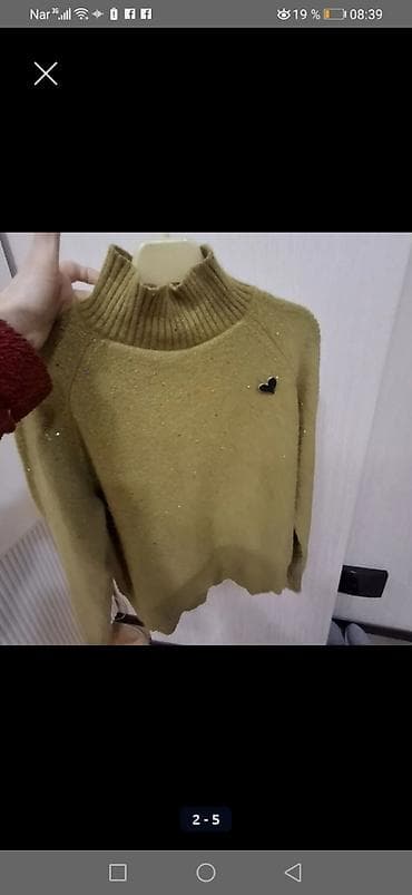 termo paltar: Qadın sviteri - Rəng: Xardal/sarı-yaşıl ton - Model: Yarımbalıqçı — 7