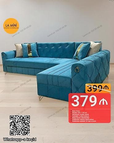 xetkeş: Künc divan, Açılan, Bazalı, Şəhərdaxili pulsuz çatdırılma — 1