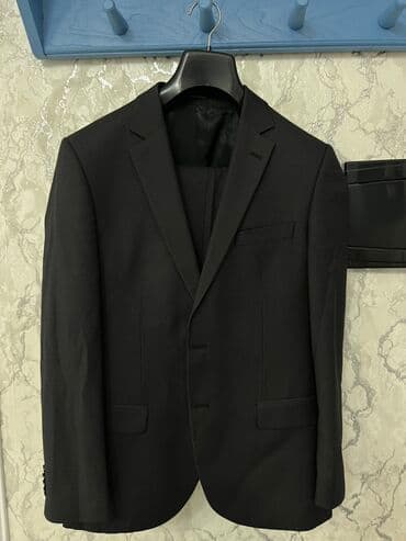 kişi ucun klassik qara kostyum: Kostyum, Demisezon, 2XL — 2