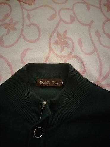 Loro Piana kişi kardiqanı - Rəng: tünd yaşıl - Ölçü: XL (etiketdə — 3