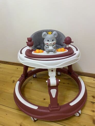 çəlik qiymətləri: Uşaq gəzdirəni (baby walker) - Rənglər: tünd qırmızı/şabalıdı və ağ — 2