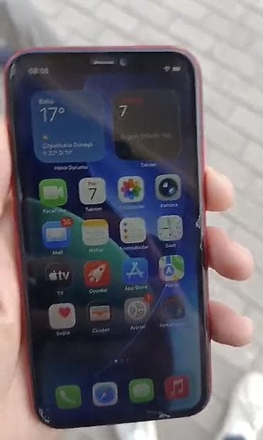 IPhone 11, 128 GB, Qırmızı, Simsiz şarj, Face ID
