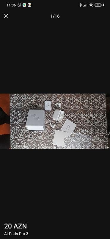 ipad 10 cu nesil: AirPods Pro 3 qulaqlıq Məhsulun xüsusiyyətləri: - Tam simsiz Airpods — 1