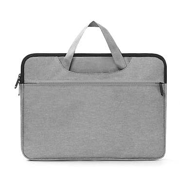 Noutbuk üçün portfel tipli çanta - Rəng: boz - Yuxarıda gizlənən iki