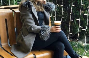 kəsilmiş əl şəkilləri: Palto, S, rəng - Boz — 2