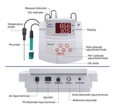 avtomat darvazalar: Ph metr Model: Phmeter PHS - 3C laborator avtomatik turşuluq ölçən — 5