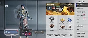 takım: PUBG Mobile hesabı – yüksək səviyyəli profil - Səviyyə: 70 - UID — 1