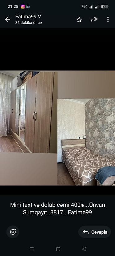 mini pec: Mini taxt və dolab cəmi 400₼. Ünvan Sumqayıt. 3817. Fatimə99 — 1