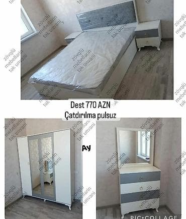 2 təknəfərlik çarpayı, Dolab, Komod, Termo