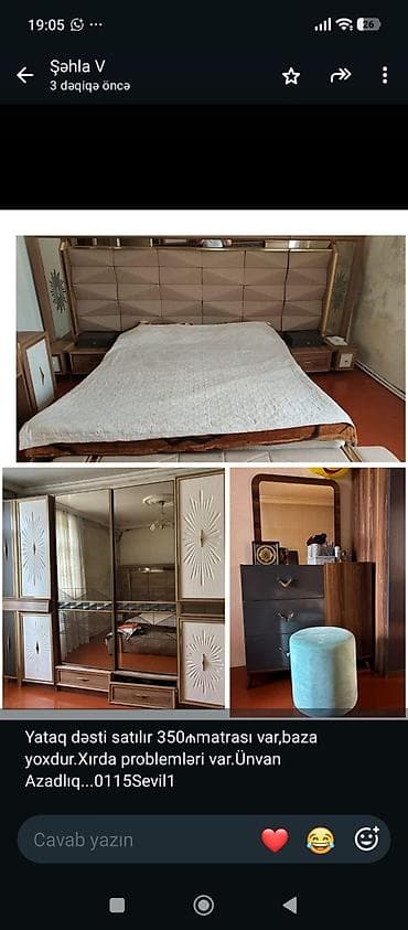 İkinəfərlik çarpayı, Dolab, İşlənmiş