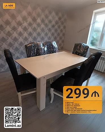 kohnə stul: Məhsul: Masa Dəsti (Kod: 3517) - Masa ölçüləri: 90 × 160 sm - — 1
