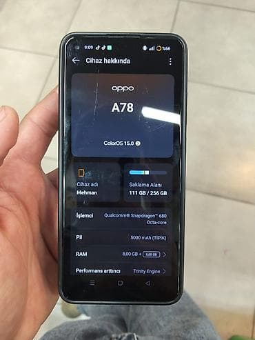 tap az iphone 8 plus: Oppo A78, 256 GB, rəng - Qara — 1