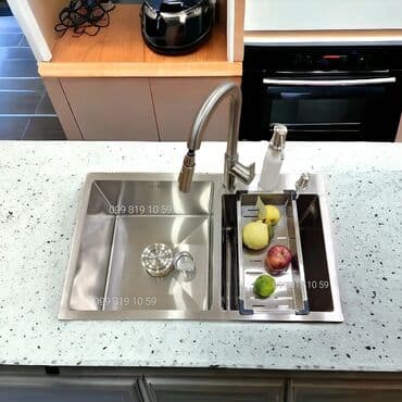 metbex moykasi: Yeni Düzbucaqlı Mətbəx çanağı, Paslanmaz polad, Pulsuz çatdırılma — 4